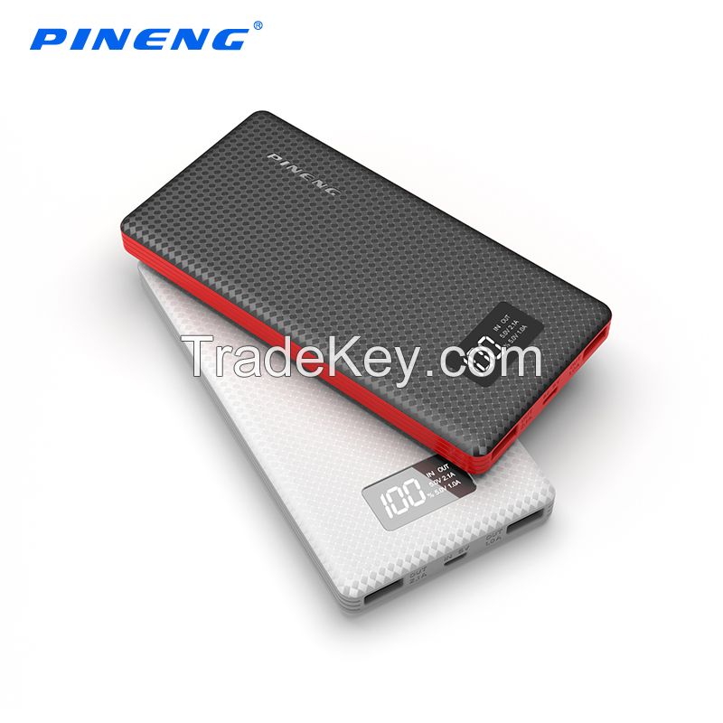 2016 Hot selling portable super slim power bank with LCD display PN-963 10000mAh