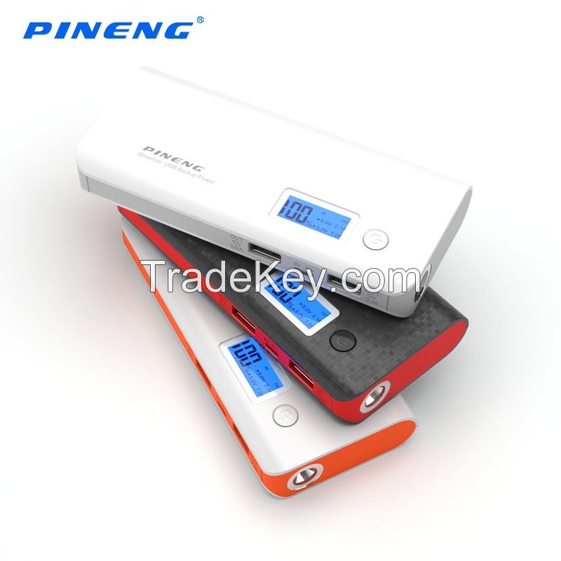 2016 Hot Selling portable power bank with LCD PN-968 10000mAh
