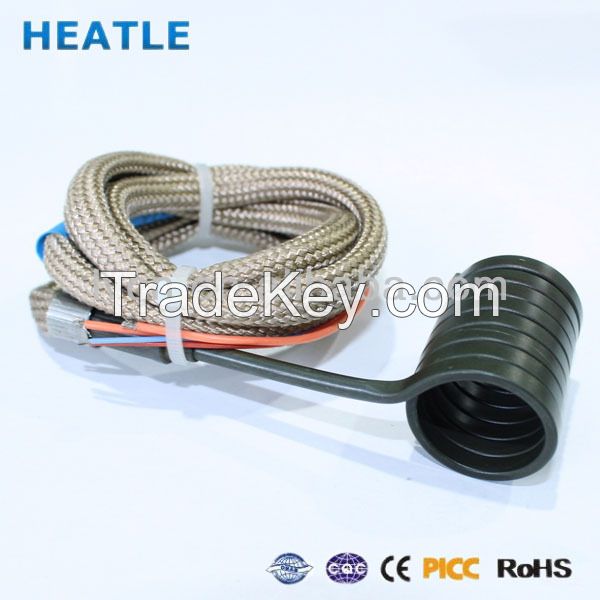 Mini Black Kelvar Sleeving Flat Coil Heater water immersion electric coil heater element