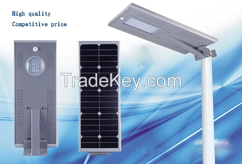 High lumens 16W all in one solar led street light