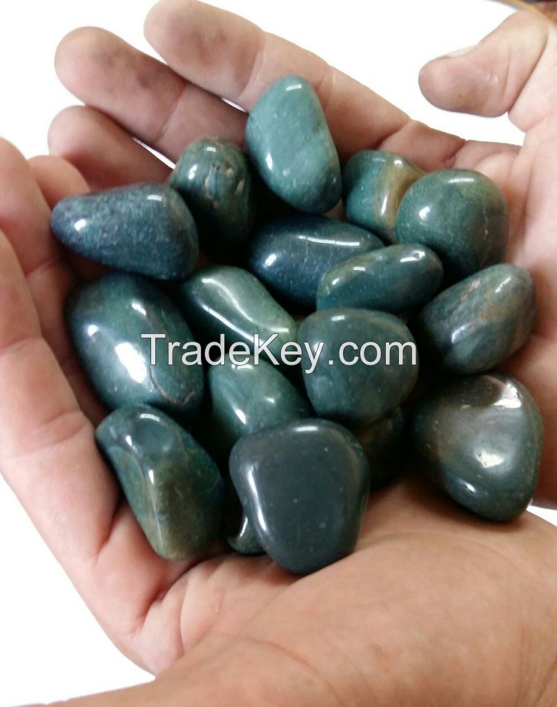 Naturally Polished snow white Pebbles , Unpolished in Various sizes, Colored Pebbles