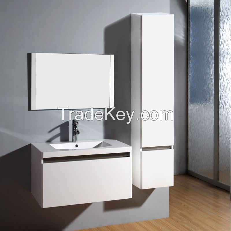 SIMBLE Brand white waterproof bathroom cabinet, bathroom high glossy wall mounted vanity cabinet