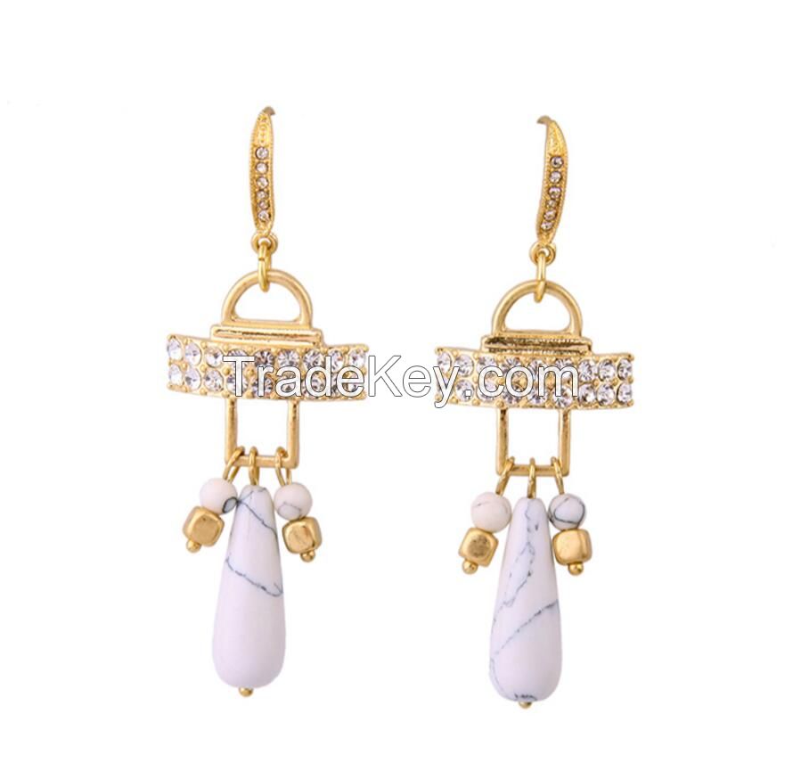 Elegant White Fashion Drop Earrings