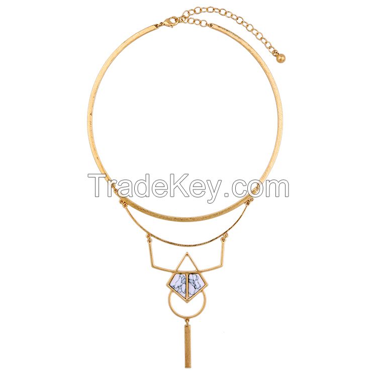 Simply Golden Geometry Charm Necklaces