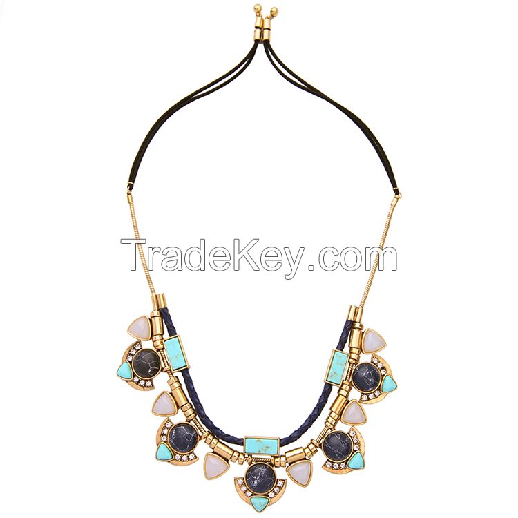 Vintage Stone Statement Necklaces