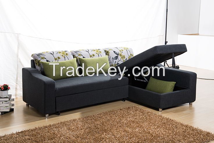 Gorgeous Sleeper Corner Sofa Bed with Adjustable Armrest