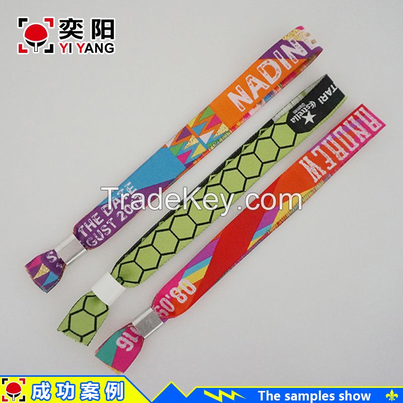 Custom Promotional Event Woven Fabric Festival Wristband