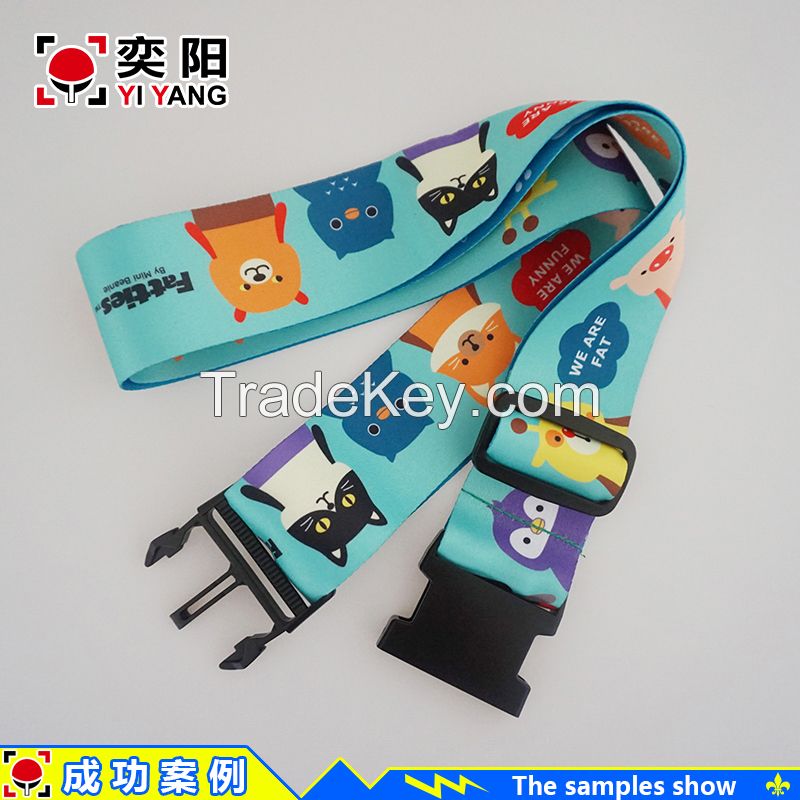 Sublimation Travel Polyester Luggage Strap/Luggage Scale Belt with TSA Lock