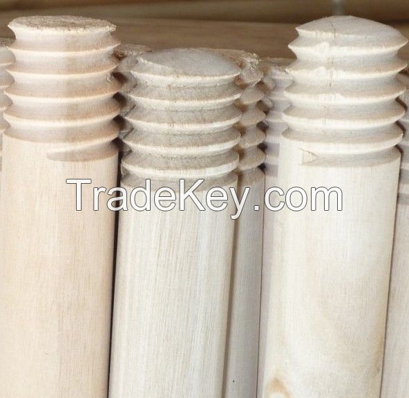 Natural wood sticks for snow shovel handle/long wood mop stick poles