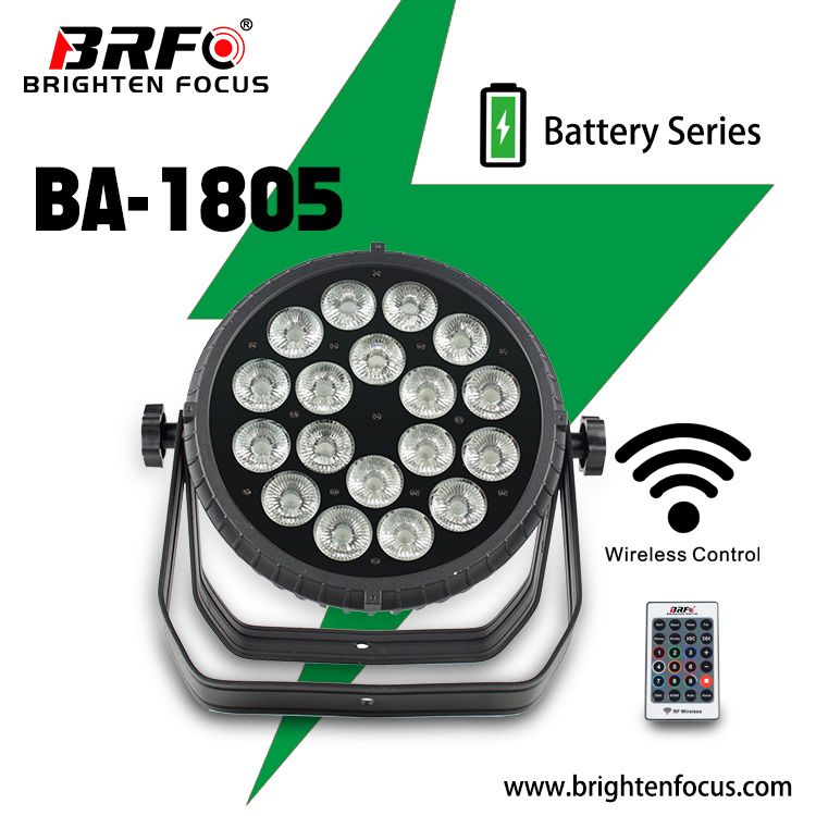 Wireless Waterproof Battery Powered PAR Can Lights 18*5 W