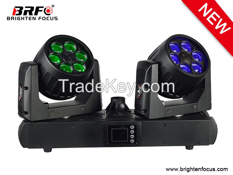 6X15W Wash Zoom Twins Moving Head Lights