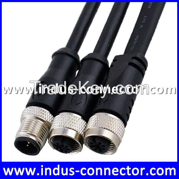 M12 A code male straight cable, PVC, -10â~ï¼80â