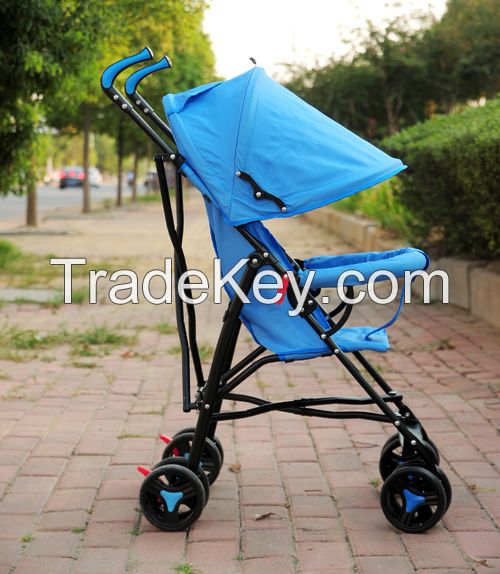 Portable folding umbrella children's strollers with sunroof