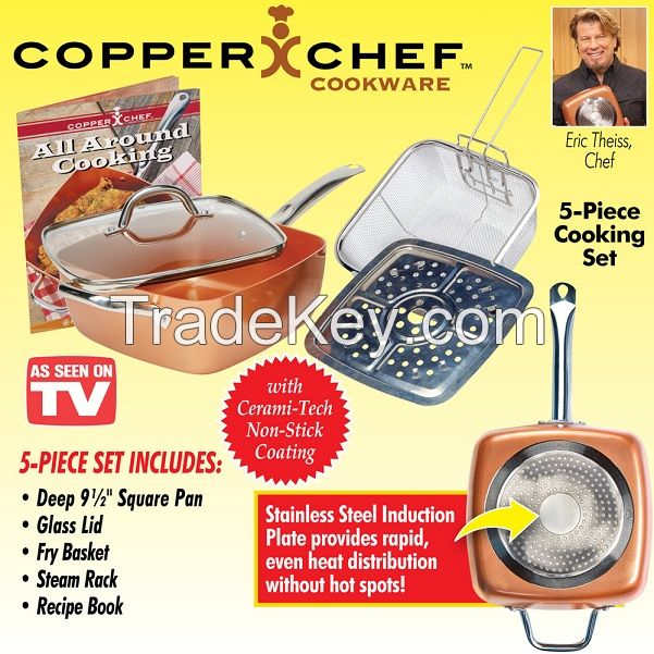 Copper Chef Non-stick Cookware 5-Piece Kit