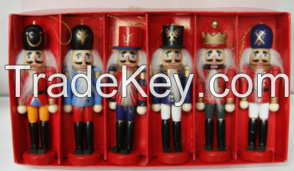 popular combo pack wooden toy nutcracker 6pcs/set