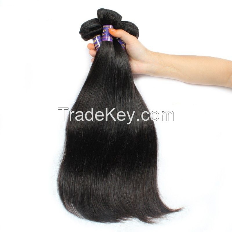 Brazilian Virgin Hair Straight 3 Bundles Brazilian Straight Remy Hair Weave 7A Unprocessed Straight Human Hair Extension