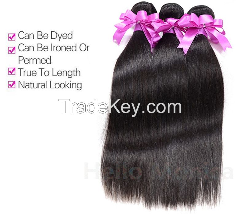 Wholesale Price Brazilian Silky Straight Remy Hair Weave Bundles 3 Pcs/lot Human Hair Extension Straight Thick End