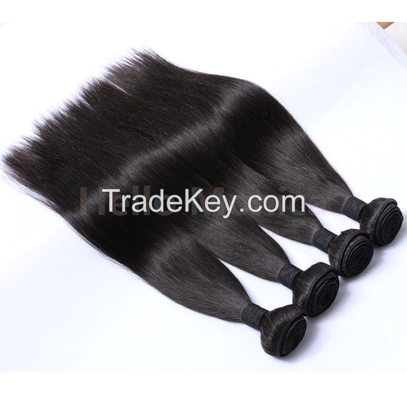Hello Monica Brazilian Virgin Straight Remy Hair Bundles Natural Color 100g 100% Human Hair Weaves