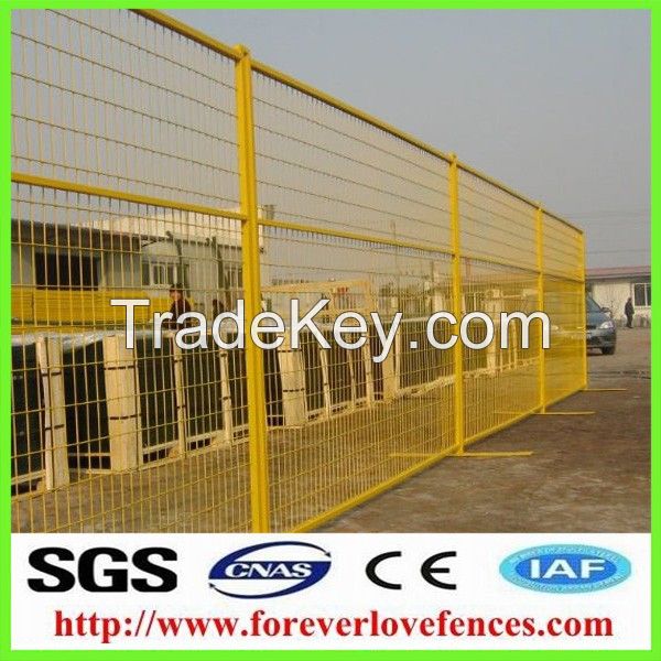 hot dipped galvanized construction site welded wite feet temporary fence
