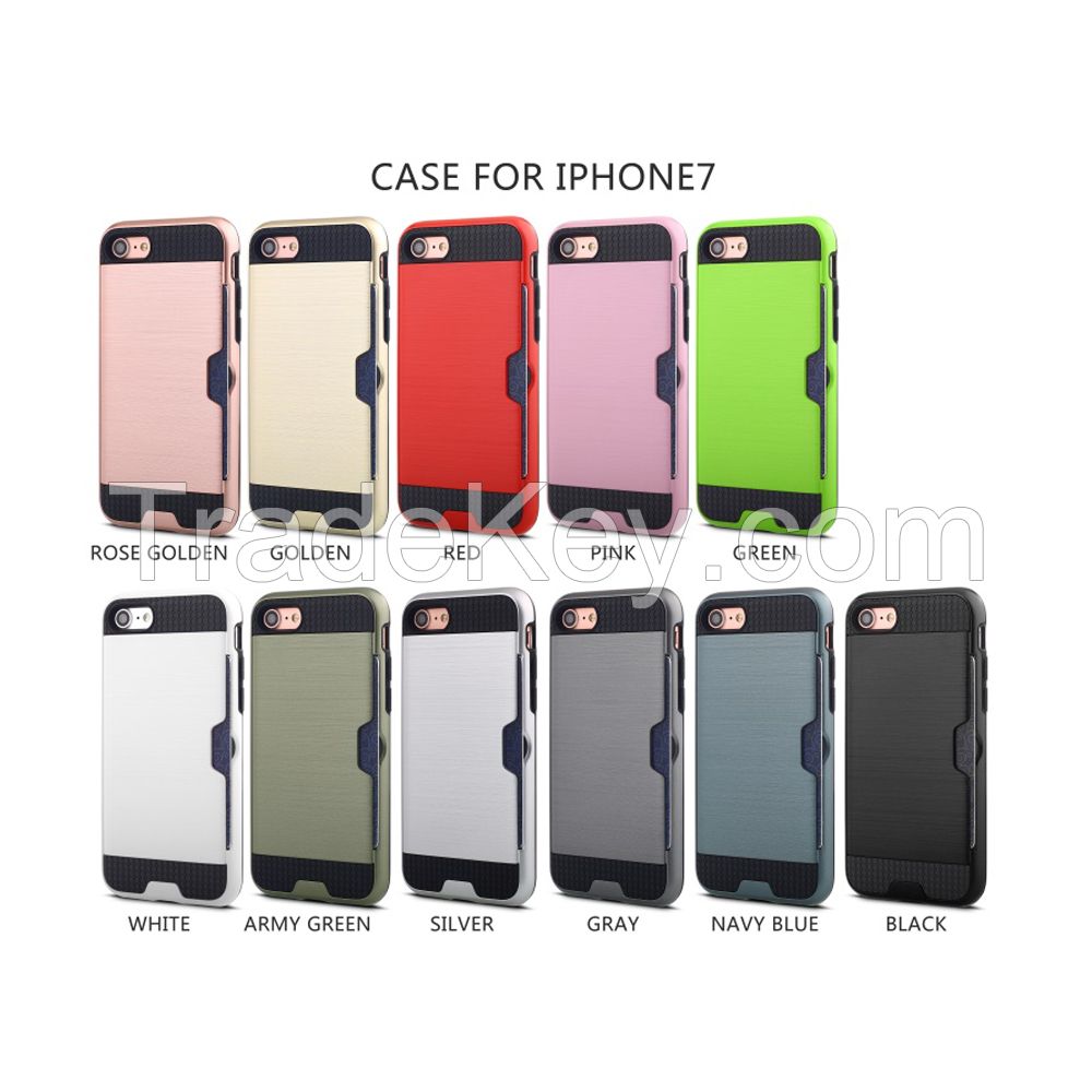 portable iphone 7 case pc case for iphone7 shockproof mobile phone case