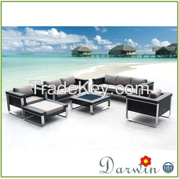 Wholesale china manufacture cheap Aluminum Waterproof White wicker rattan modern outdoor furniture