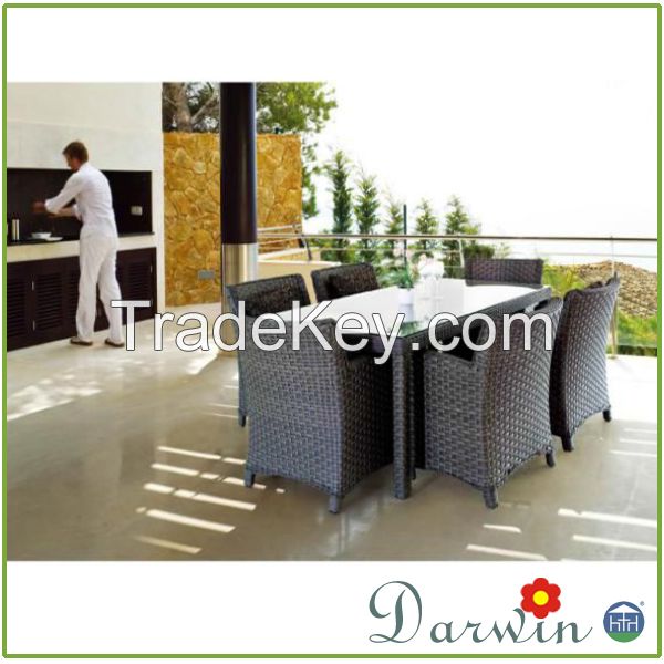 Waterproof Modern Dining Set Rattan Outdoor Furniture