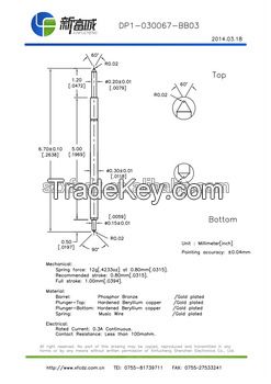 pogo pin and semiconductor test probes for test jig