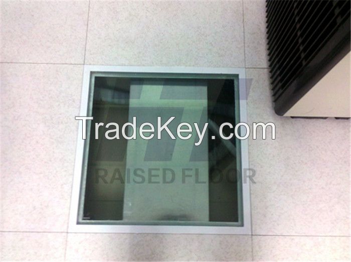 Tempered Glass Raised Flooring for Monitor and Decoration