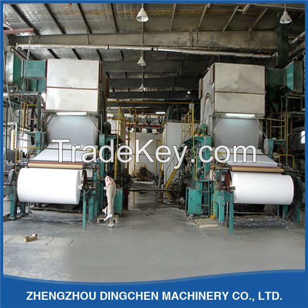 1092mm 2ton/day Toilet Paper Machinery Tissue Jumbo Roll Production Line