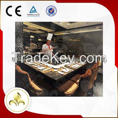Rectangle Gas / Electric Teppanyaki Grill Table for Restaurant