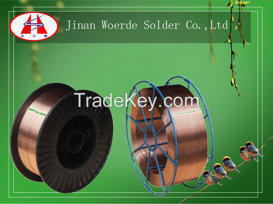 copper coated welding wire Er70s-6/ din en iso 14341 co2 mig welding wire price