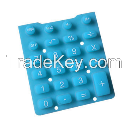 Customize calculator silicone rubber keypad with carbon conductive but