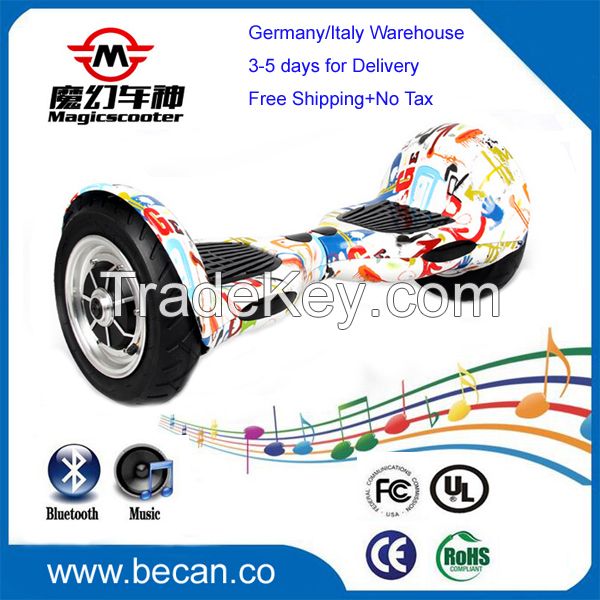 CE RoHS FCC UL 2 wheel electric standing scooter, smart wheel hoverboard self balancing