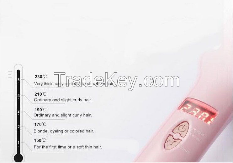 Electric Ionic Steam  Hair Straightener Brush with LCD Display