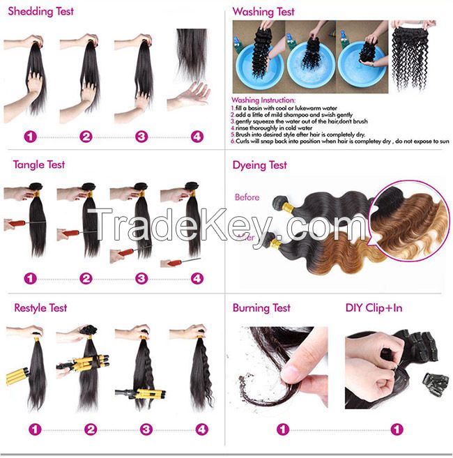 op Quality Grade 7A Virgin Brazilian Hair Extension Human Hair