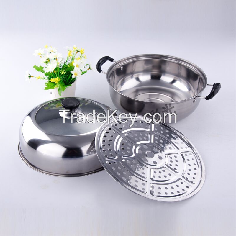 Cooking Pot for Kitchen ss soup pot & sauce pan stainless steel steamer    