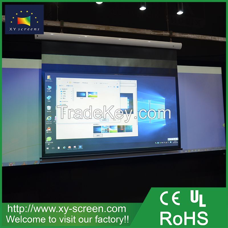 Xyscreen 2017 High Quality Ceiling Mount Motorized Projector Screen