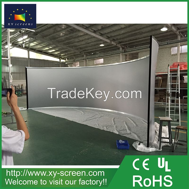 Xyscreen 2017 High Quality Curved Fixed Frame Projector Screen