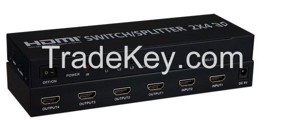 HDMI Switch/Splitter 2X4