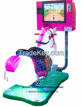 3D horse kiddy ride, coin operated kiddy rides, 3D horse amusement kiddy rides