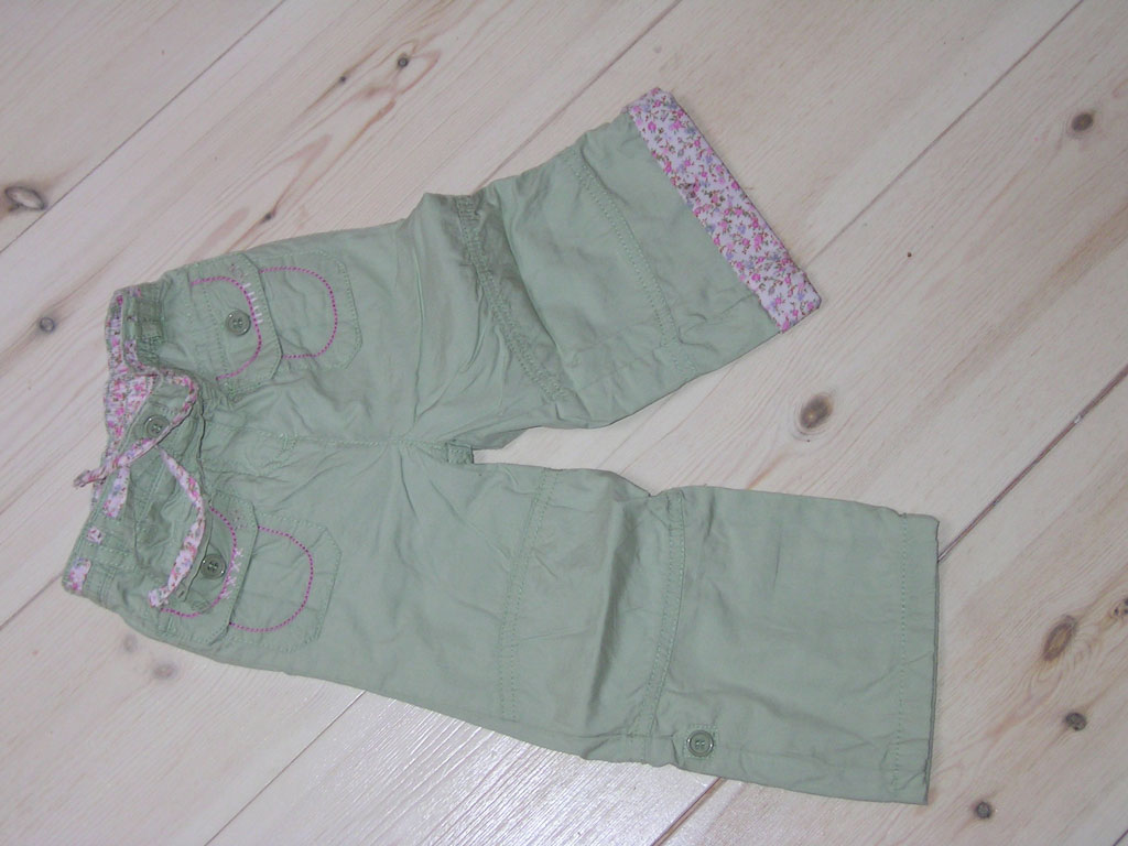 green, pink trousers