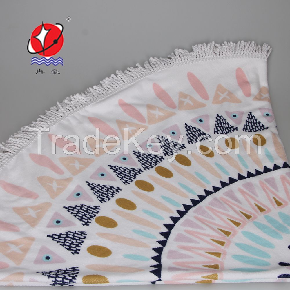 Microfiber round beach towel