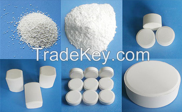 90% Min Drinking Water Chlorine Tablets, SDIC TCCA Granular