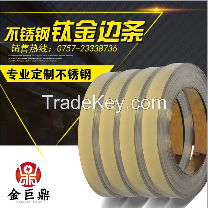 Electroplating of titanium stainless steel strip