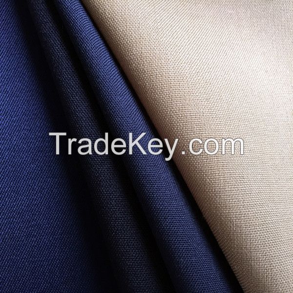 worsted polyester wool serge fabric for men suiting