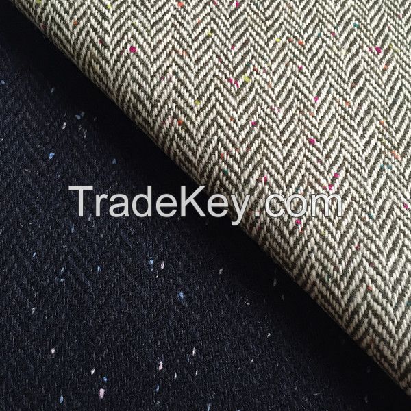 woven tweed fabric wool 50% polyester 50%