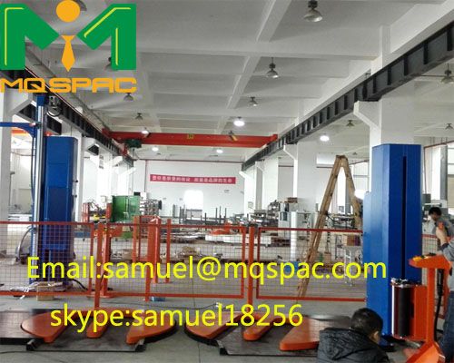 MQSPAC Semi-auto pallet wrap with M type