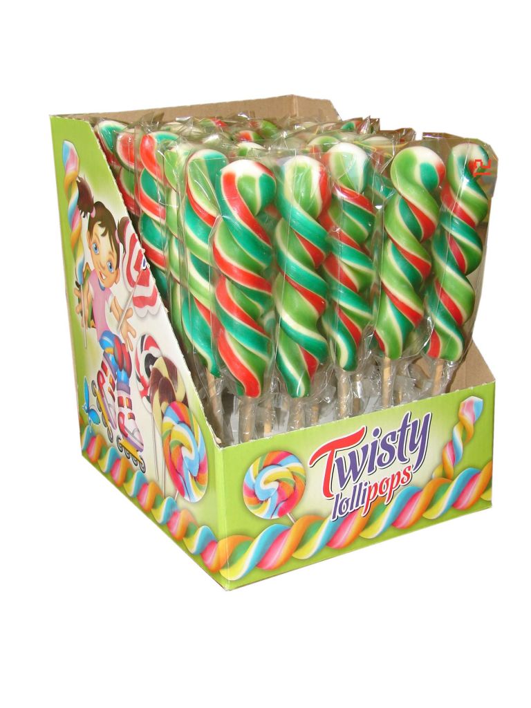 Hard candy swirl lollipops 60g fruit flavour 