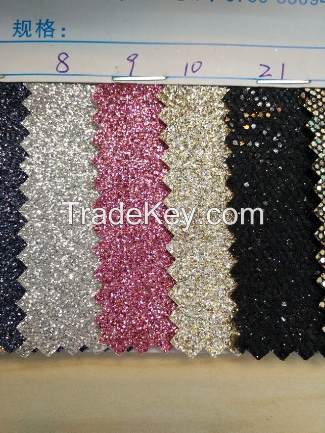 Hot-selling sparkel Glitter leather for shoe upper furniture material