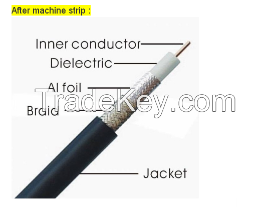 Coaxial cable stripping machine ; High Quality Semi-automatic coaxial wire stripping and cutting machine X-504TZ